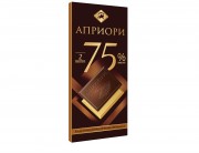 Горький шоколад "Априори" 75% какао, 72гр