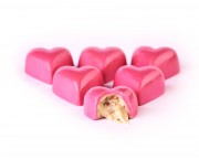 Розовое сердце с кокосовым кремом, 35шт