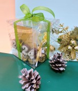 Шоколадный набор куб "Новогодний", прозрачный